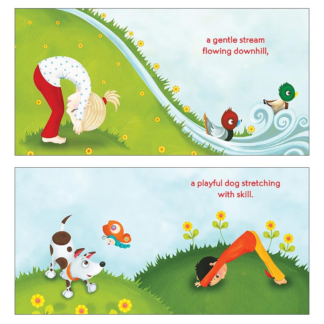 sample pages from Good Morning Yoga Board Book