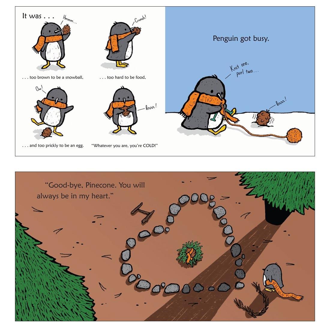 sample pages from Penguin And Pinecone Board Book