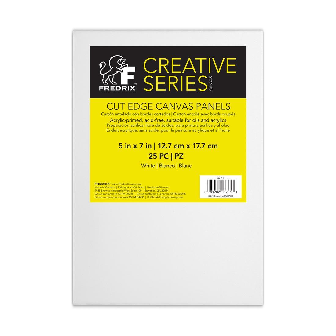 5x7" Fredrix Cut Edge Canvas Panels Pack