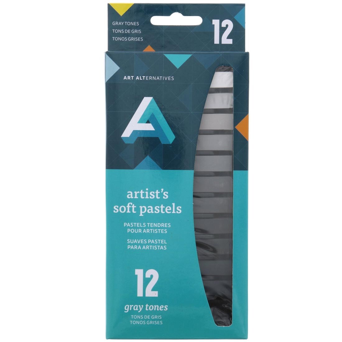 12-Count Package of Gray Tones Artist's Soft Pastels