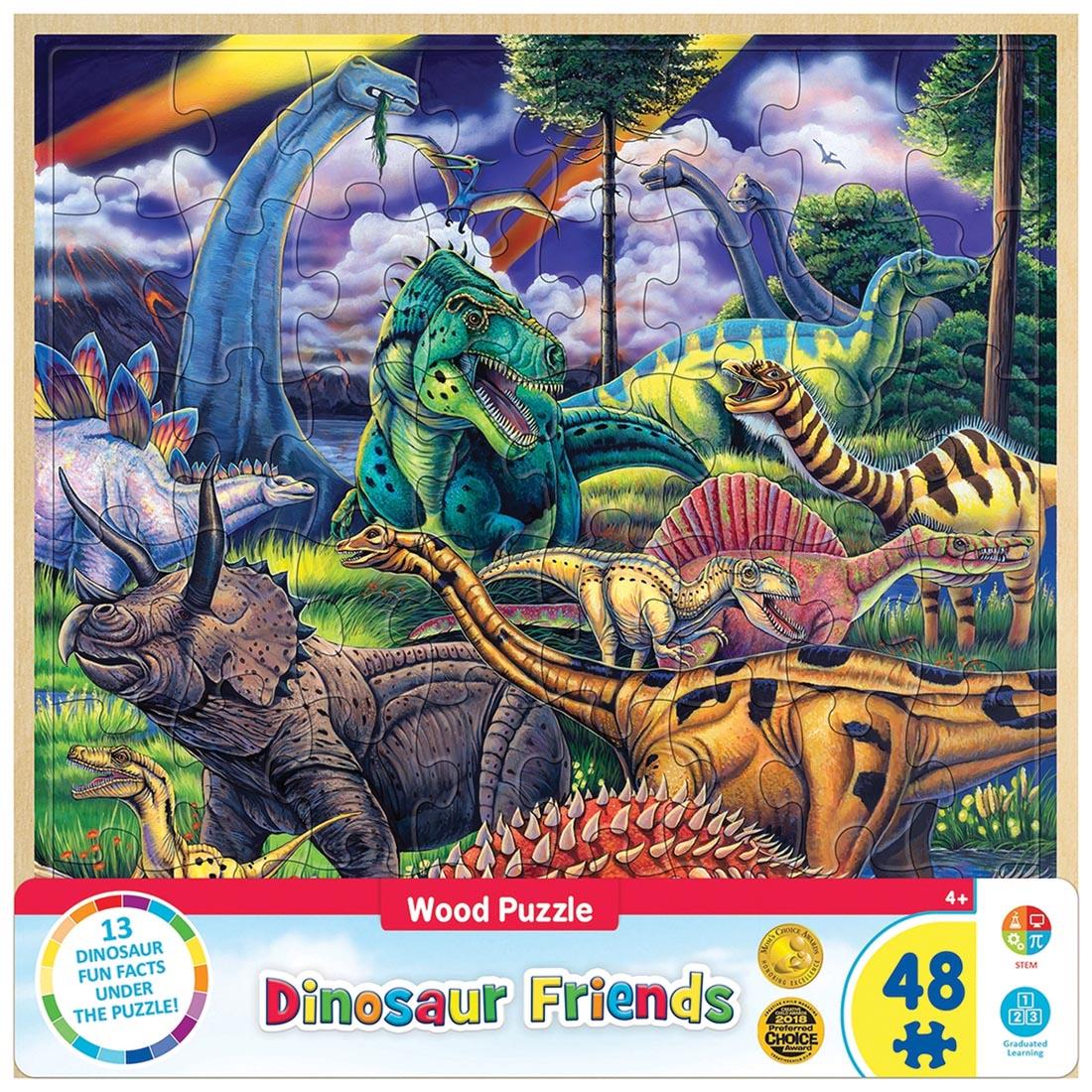 Dinosaur Friends 48-Piece Wooden Puzzle By MasterPieces