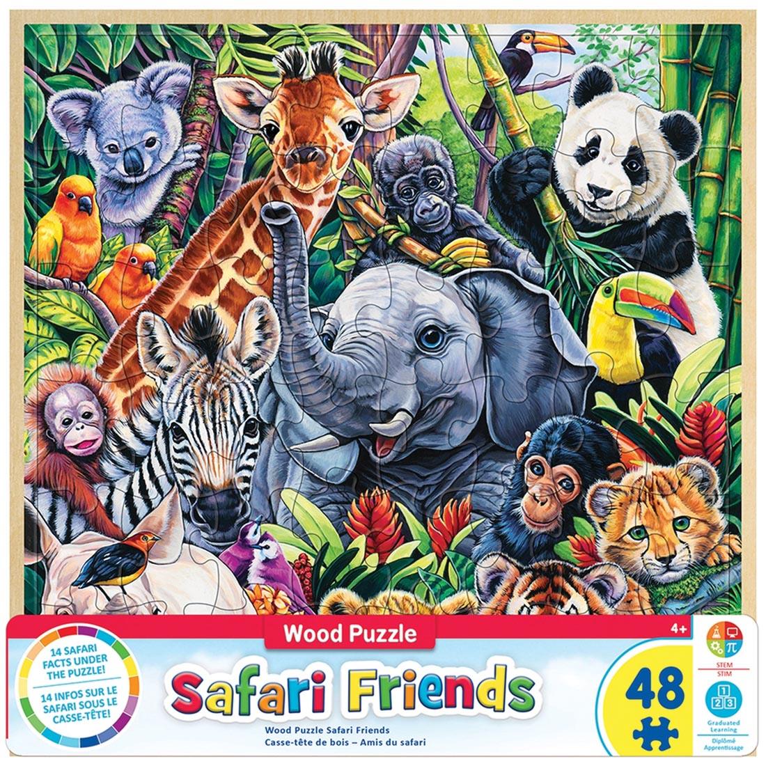Safari Friends 48-Piece Wooden Puzzle By MasterPieces