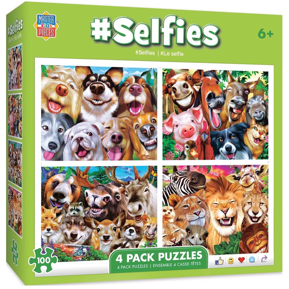 Selfies 100-Piece Puzzles 4-Pack By MasterPieces