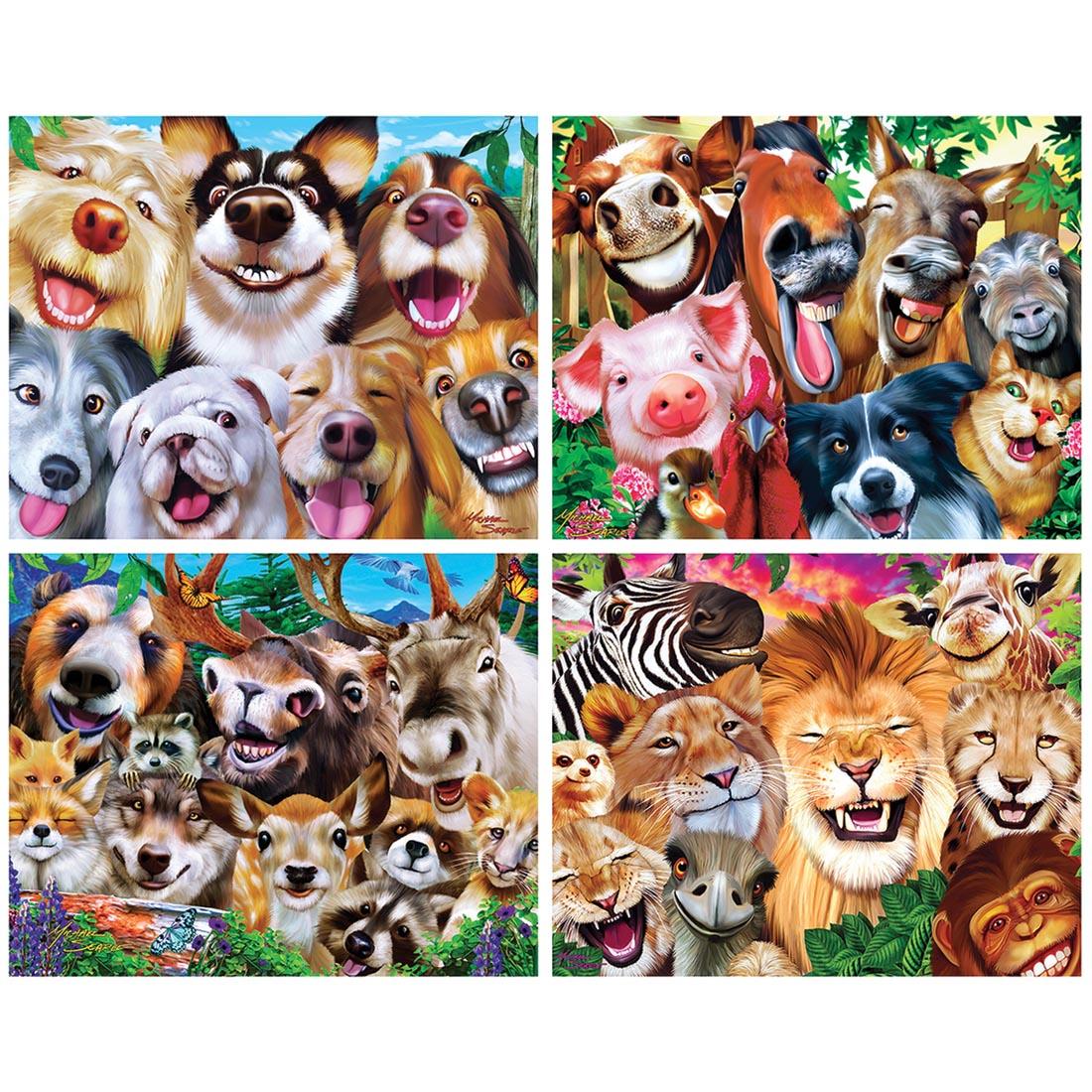 Selfies 100-Piece Puzzles 4-Pack By MasterPieces