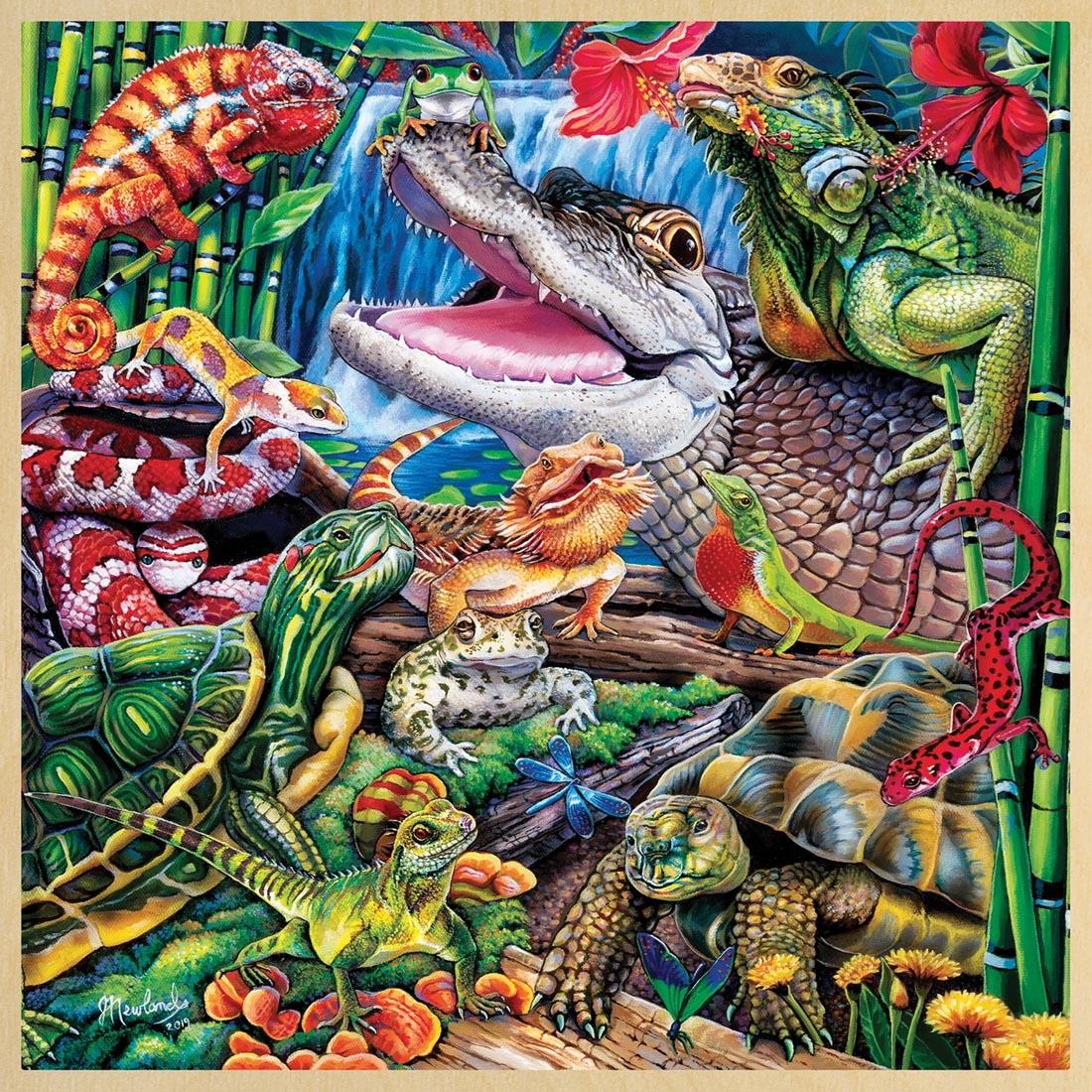 Reptile Friends 48-Piece Wooden Puzzle By MasterPieces