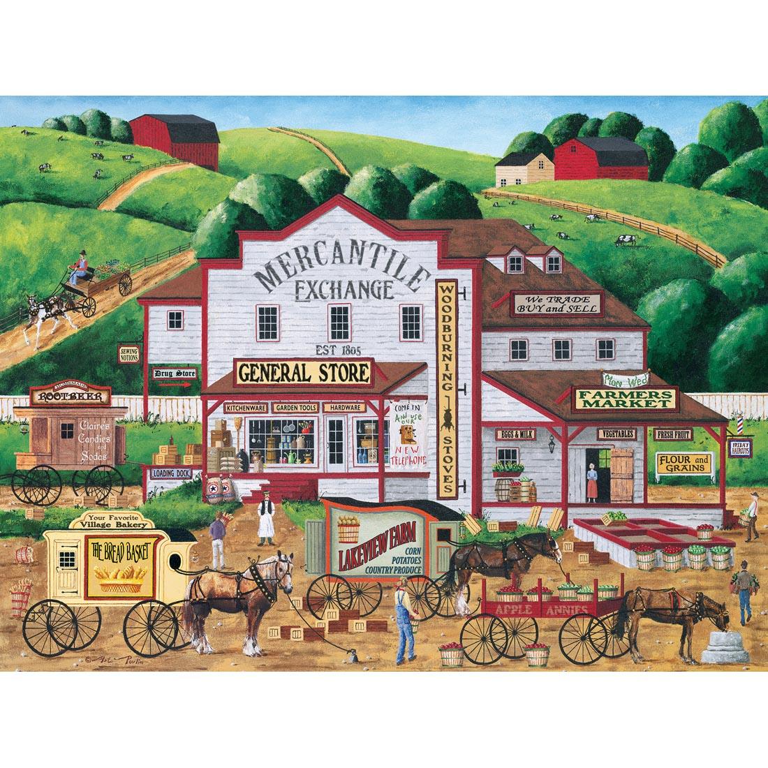 Town & Country Series Morning Deliveries 300-Piece EZ Grip Puzzle by MasterPieces