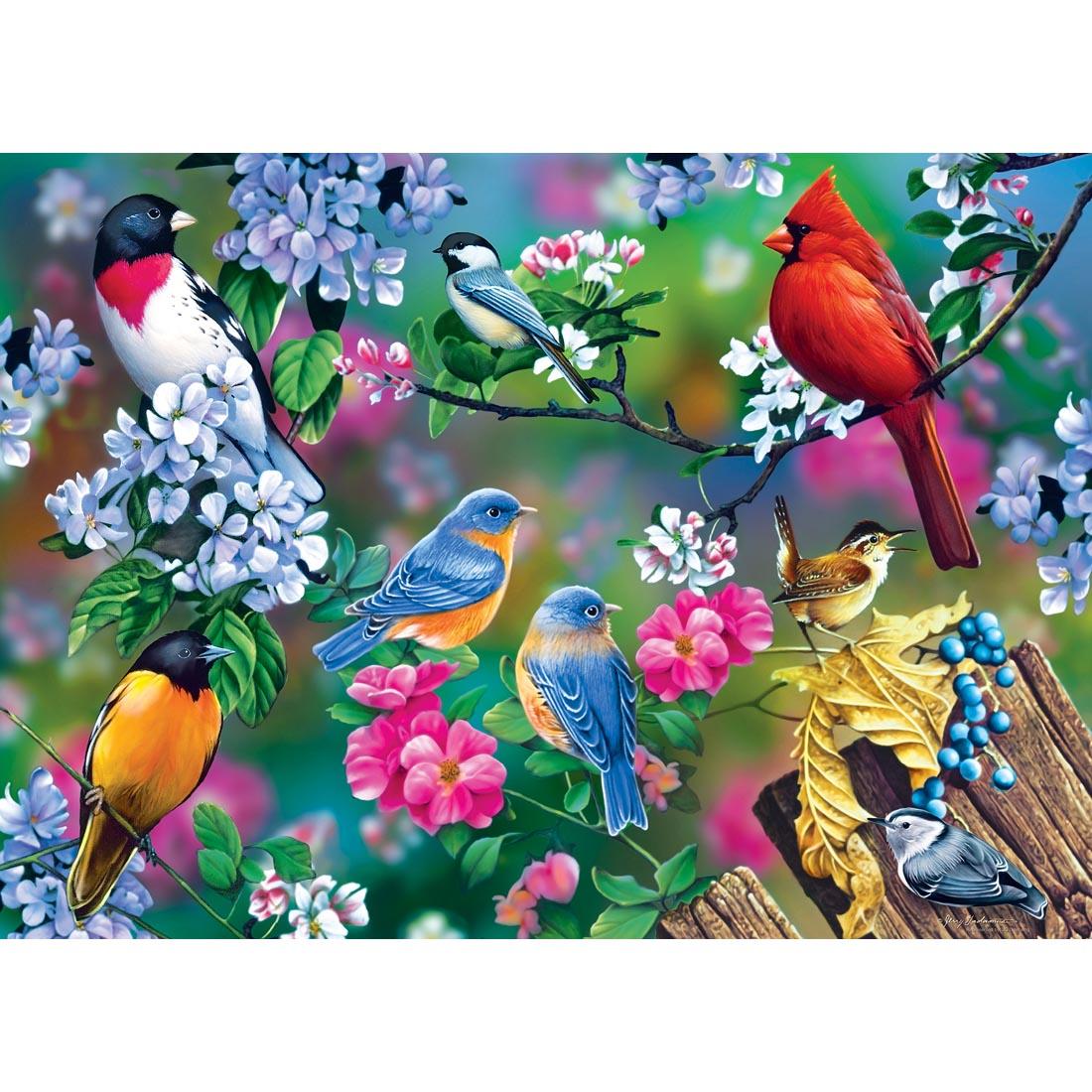 Audubon Series Songbird Collage 1000-Piece Puzzle by MasterPieces