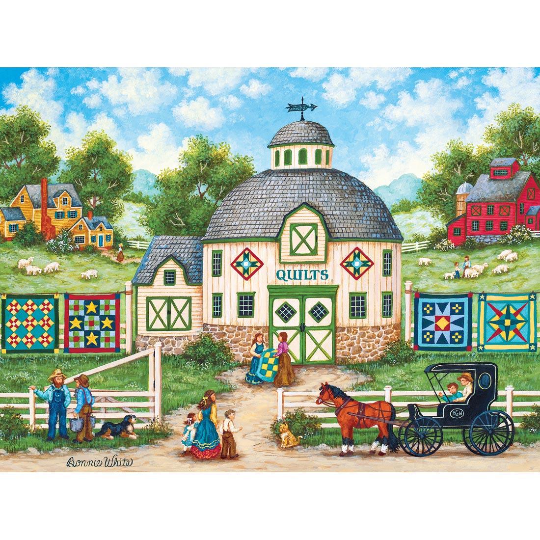 Heartland Collection The Quilt Barn 550-Piece Puzzle by MasterPieces