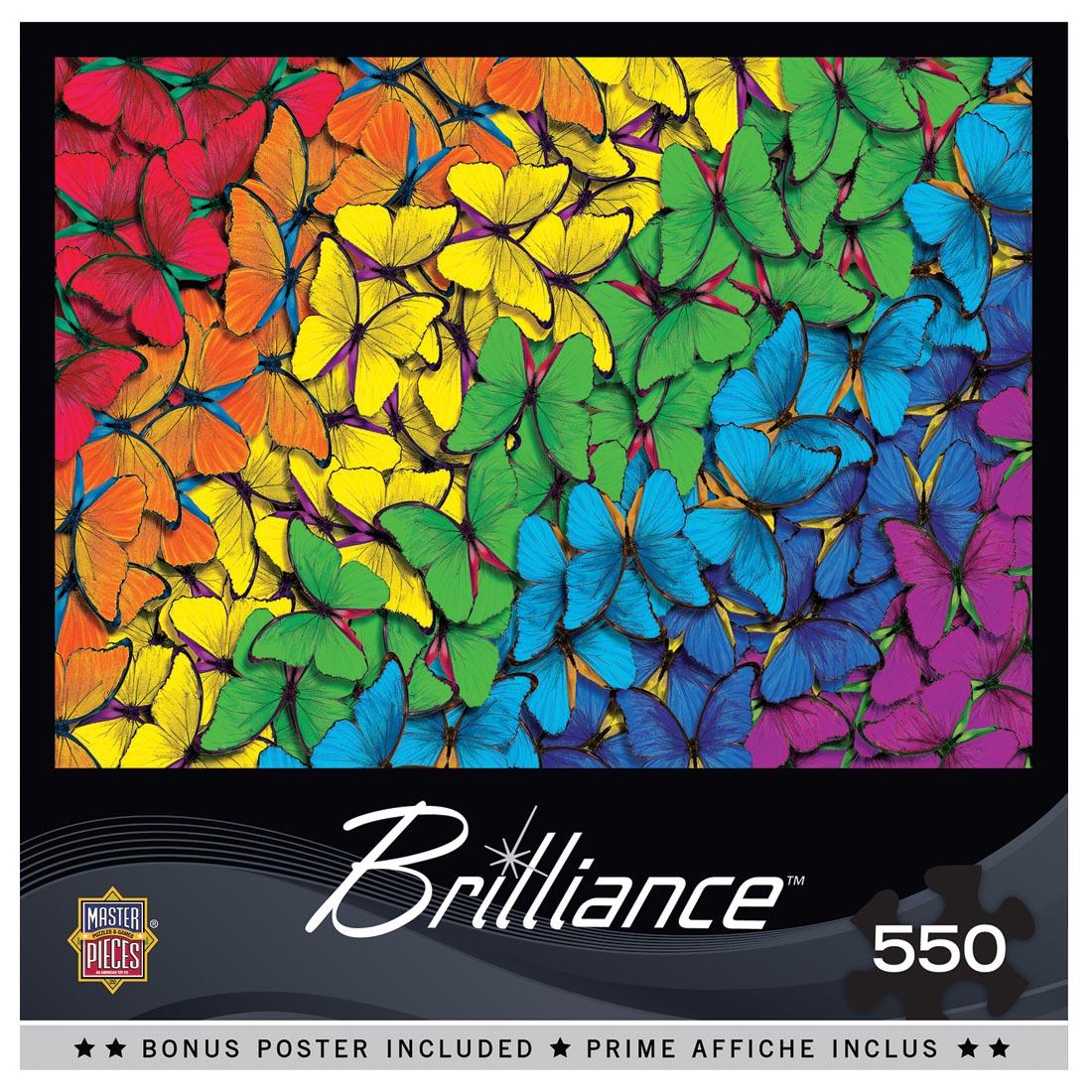 Brilliance Series Fluttering Rainbow 550-Piece Puzzle by MasterPieces