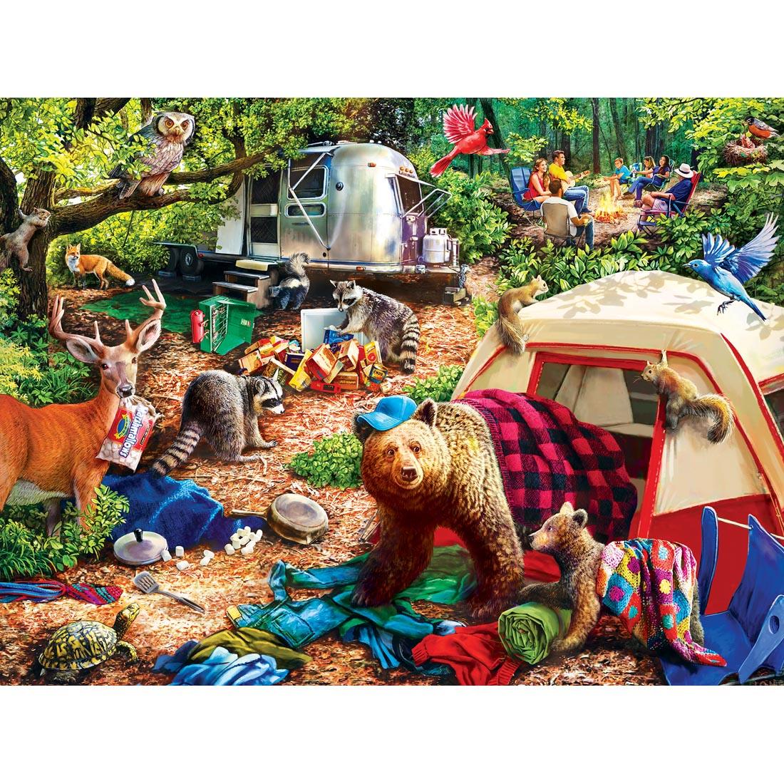 Campside Series Campsite Trouble 300-Piece EZ Grip Puzzle by MasterPieces