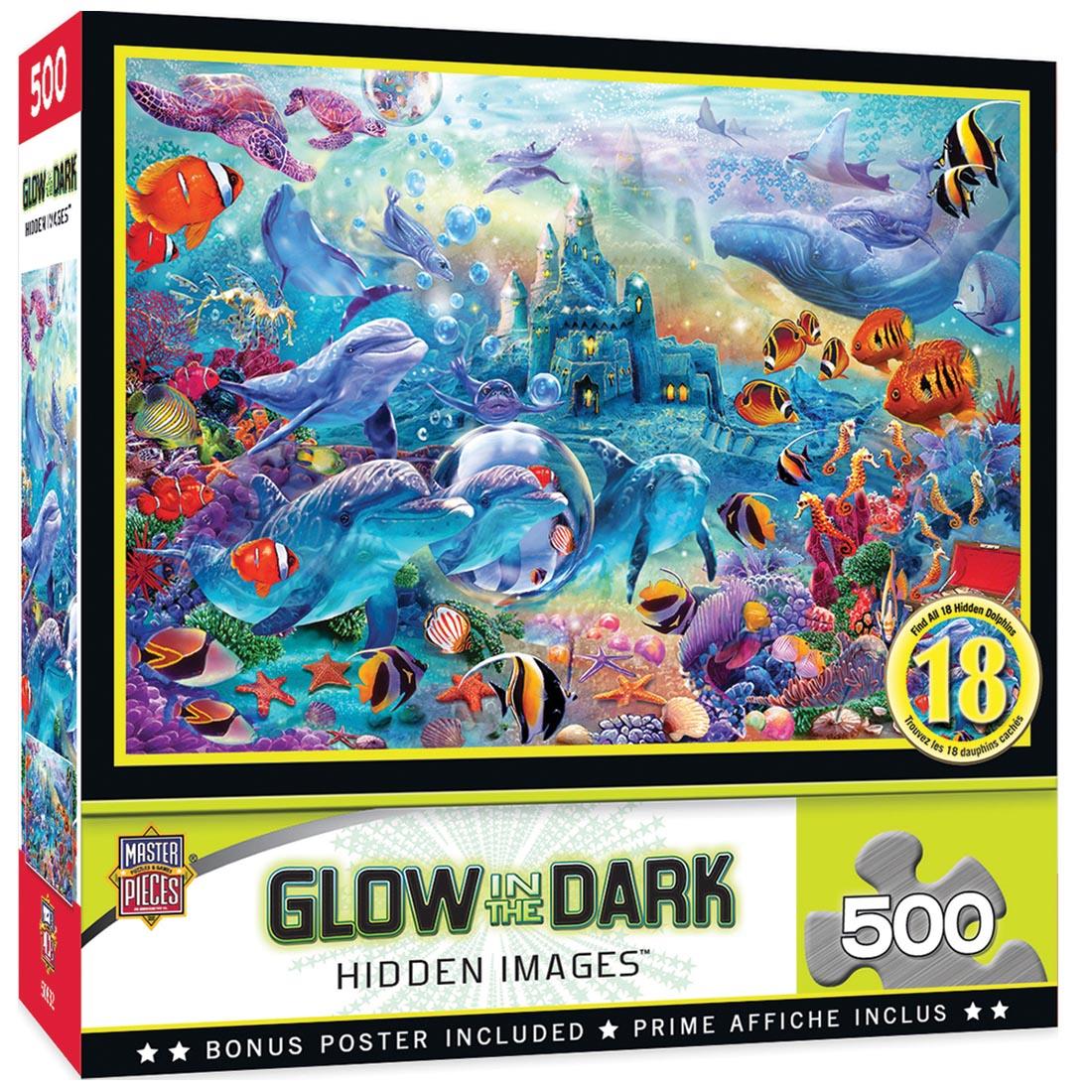 Hidden Images Series Glow In The Dark Sea Castle Delight 500-Piece Puzzle by MasterPieces