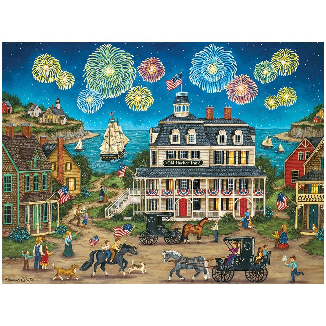 Heartland Collection Fireworks Finale 550-Piece Puzzle by MasterPieces