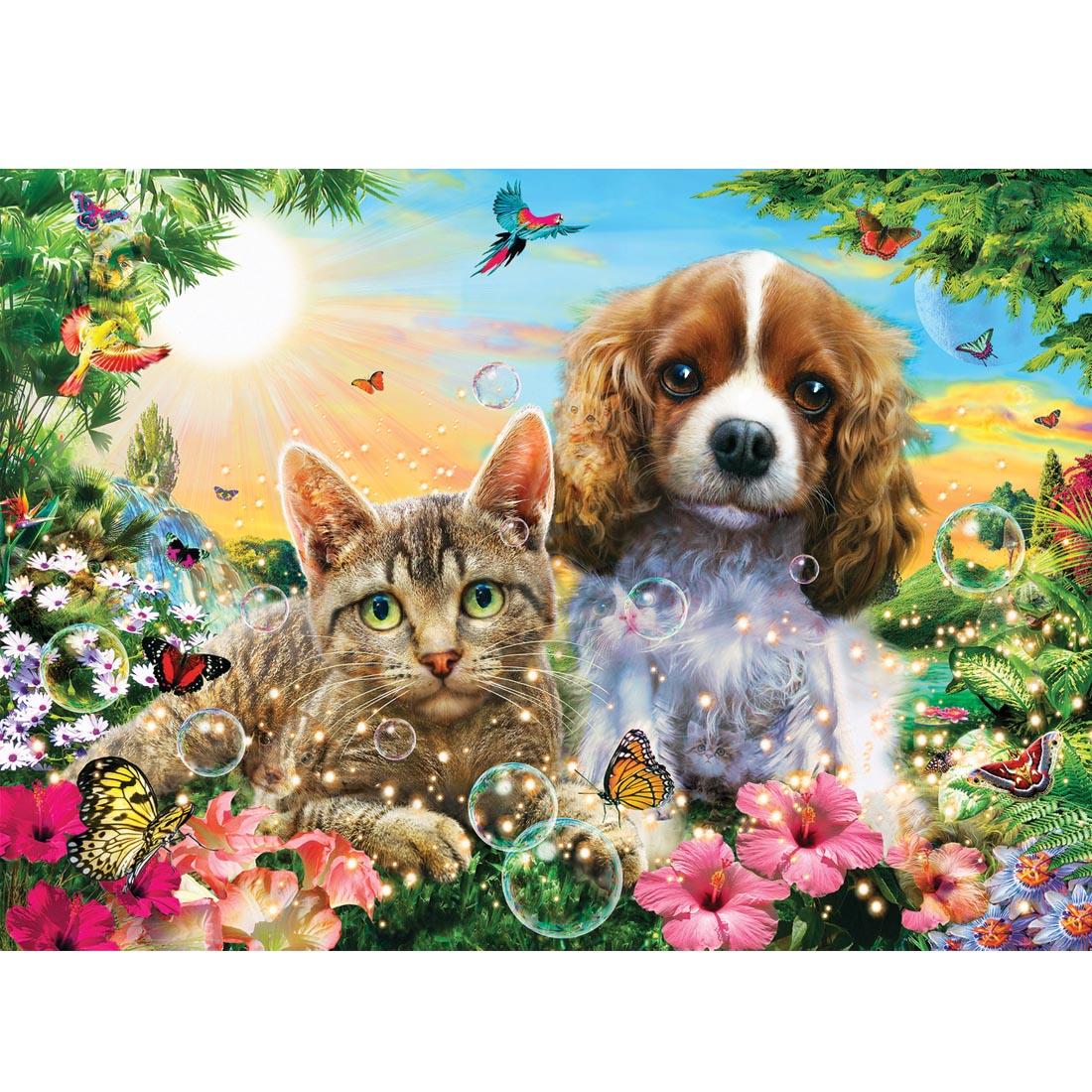 Hidden Images Series Glow In The Dark Best Friends Forever 500-Piece Puzzle by MasterPieces