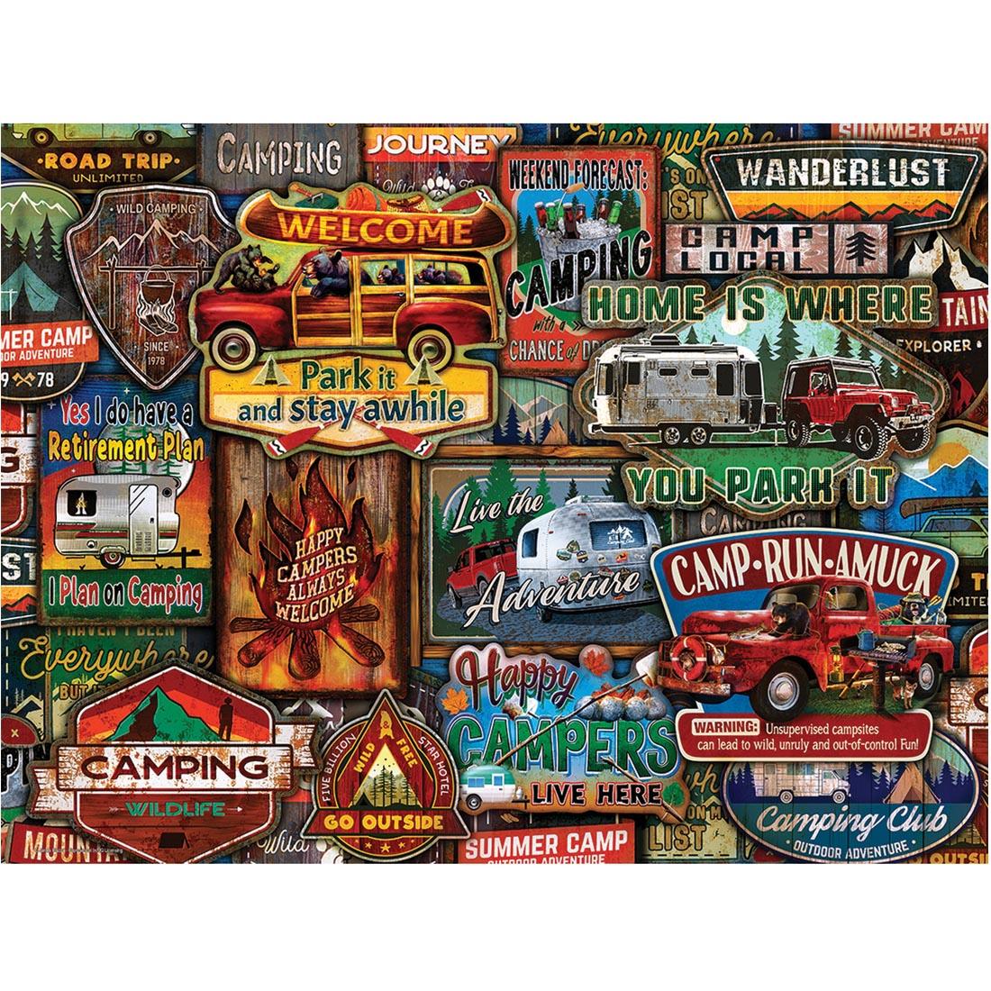 Greetings From Series The Lake Campground 550-Piece Puzzle by MasterPieces
