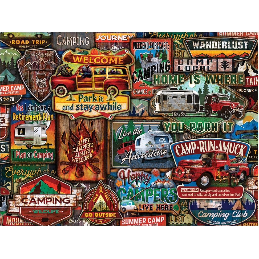 Greetings From Series The Lake Campground 550-Piece Puzzle by MasterPieces