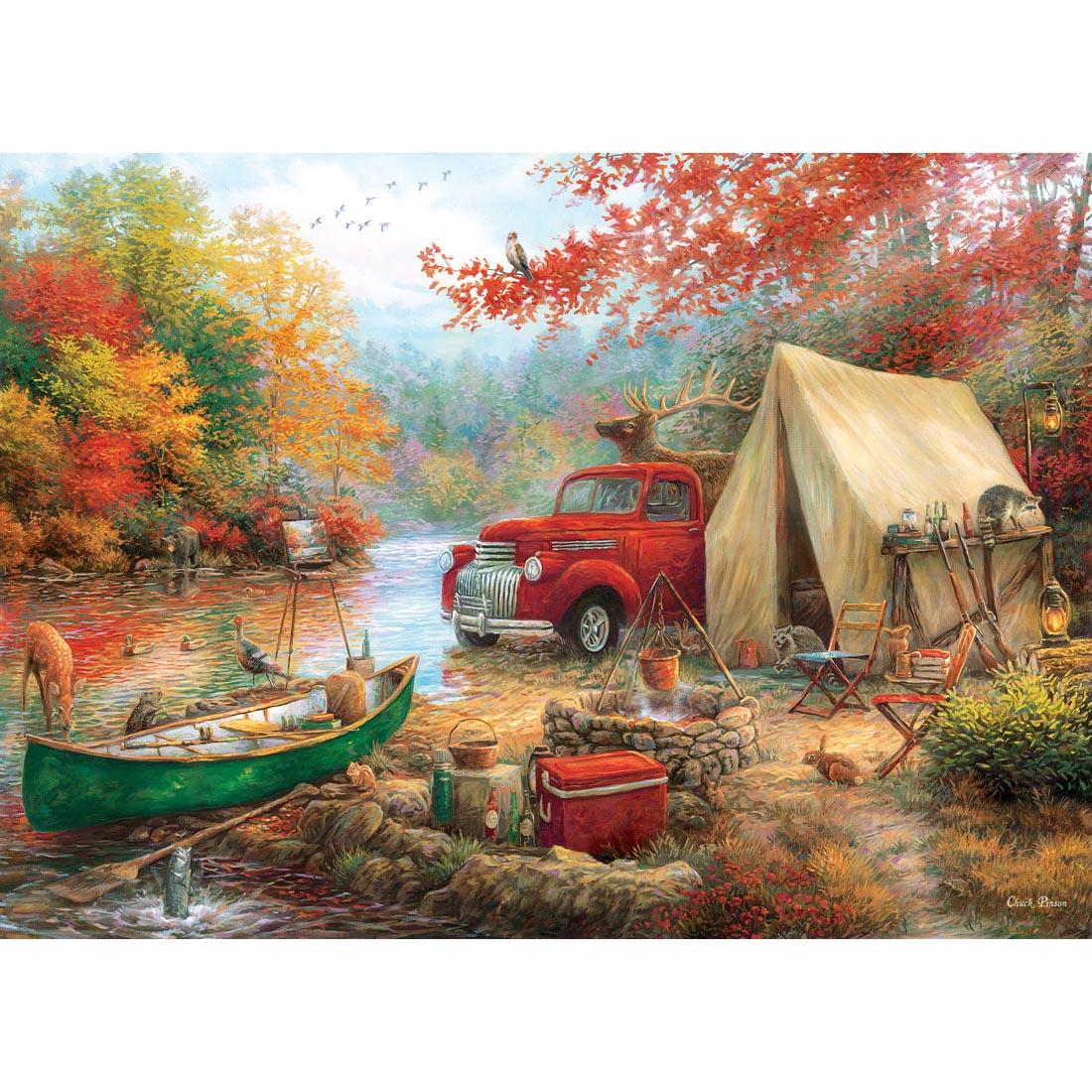 Art Gallery of Chuck Pinson Series Share The Outdoors 1000-Piece Puzzle by MasterPieces