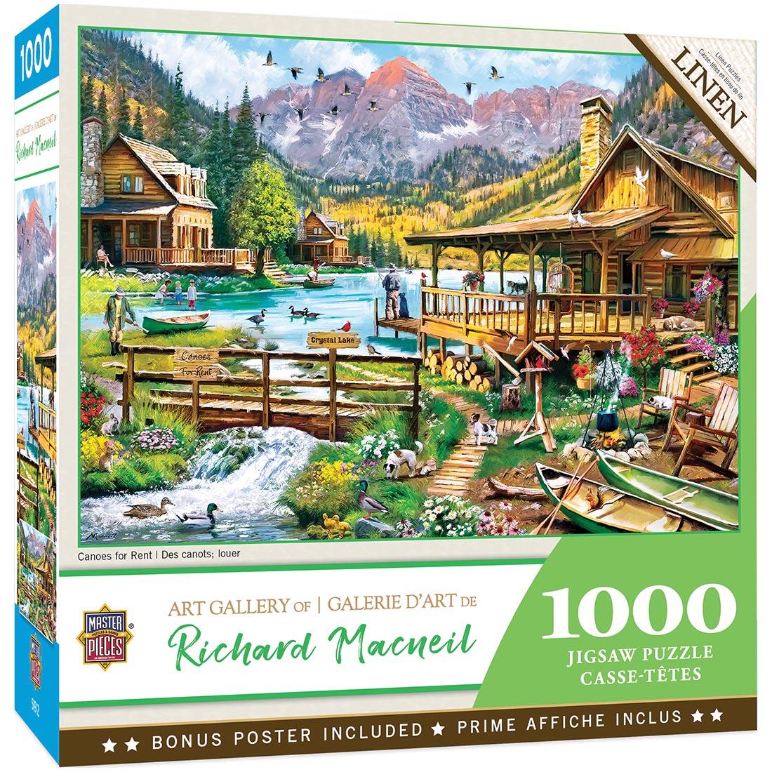Art Gallery of Richard Macneil Series Canoes For Rent 1000-Piece Puzzle by MasterPieces