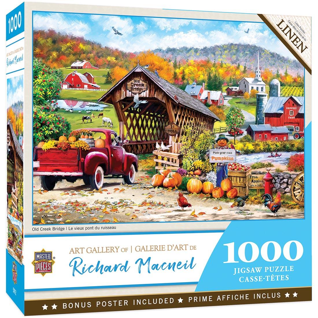 Art Gallery of Richard Macneil Series Old Creek Bridge 1000-Piece Puzzle by MasterPieces