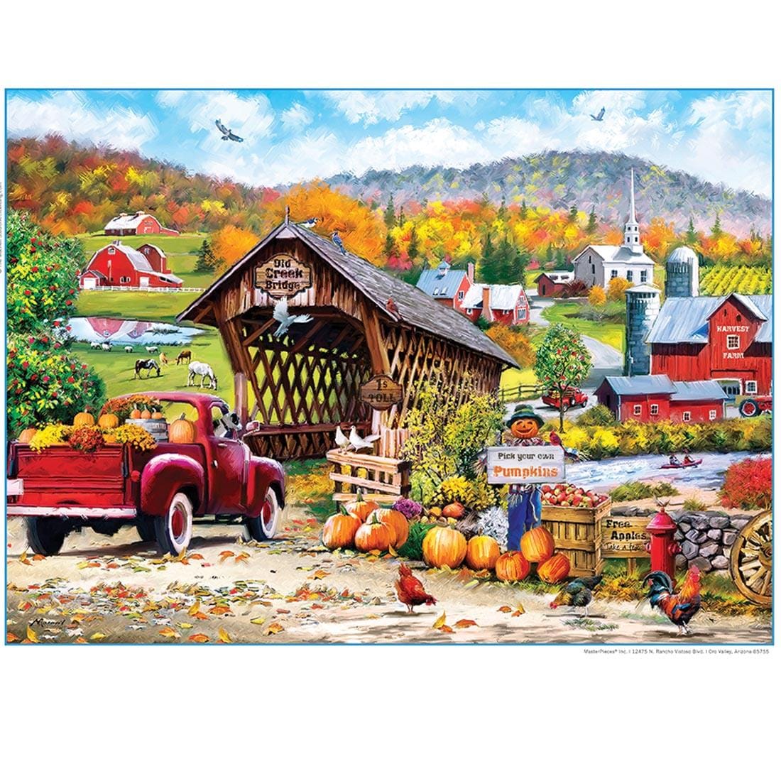 Art Gallery of Richard Macneil Series Old Creek Bridge 1000-Piece Puzzle by MasterPieces