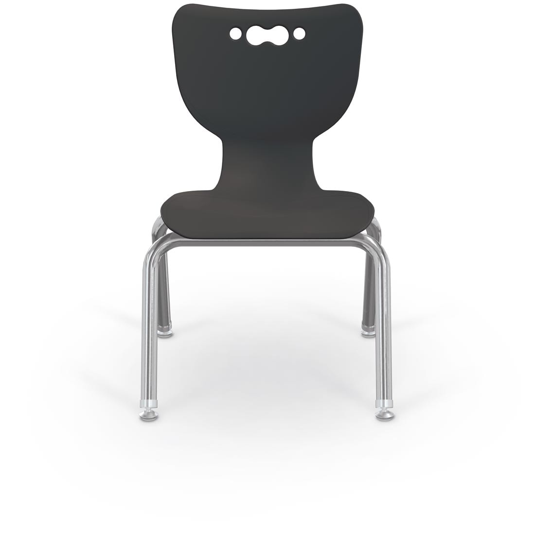 Black MooreCo Hierarchy 12" 4-Leg Chair With Chrome Legs