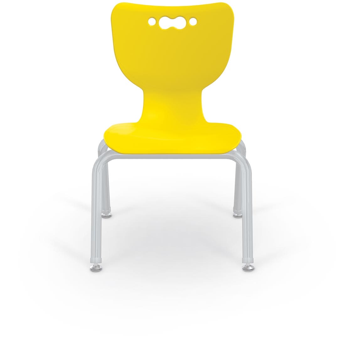 Yellow MooreCo Hierarchy 14" 4-Leg Chair With Platinum Legs