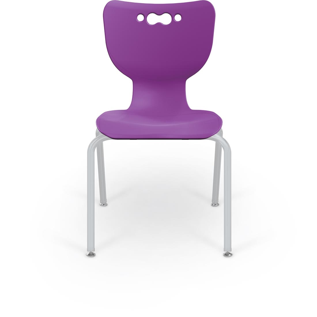 Purple MooreCo Hierarchy 18" 4-Leg Chair With Platinum Legs