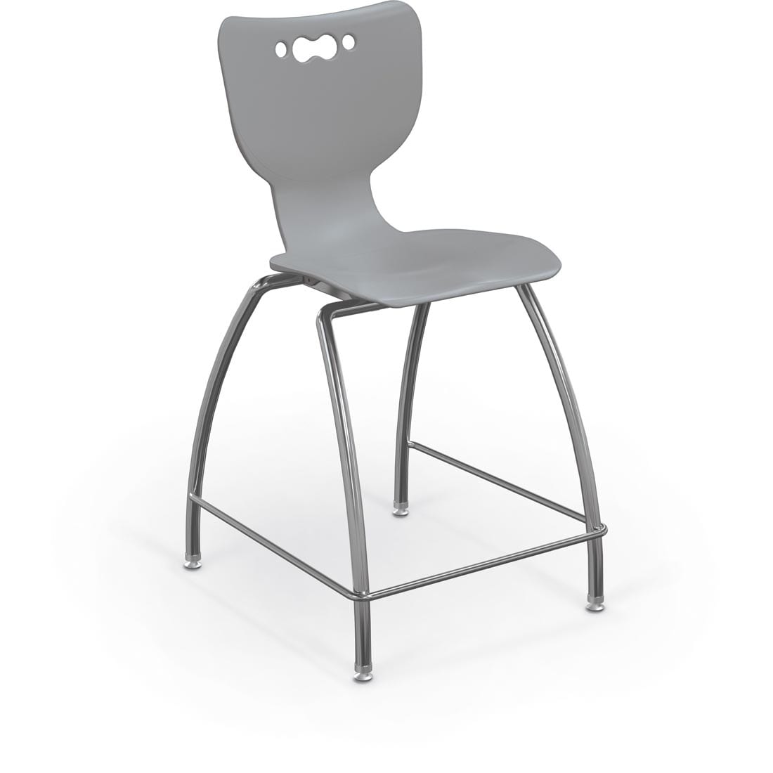 Cool Grey MooreCo Hierarchy 24" 4-Leg Stool