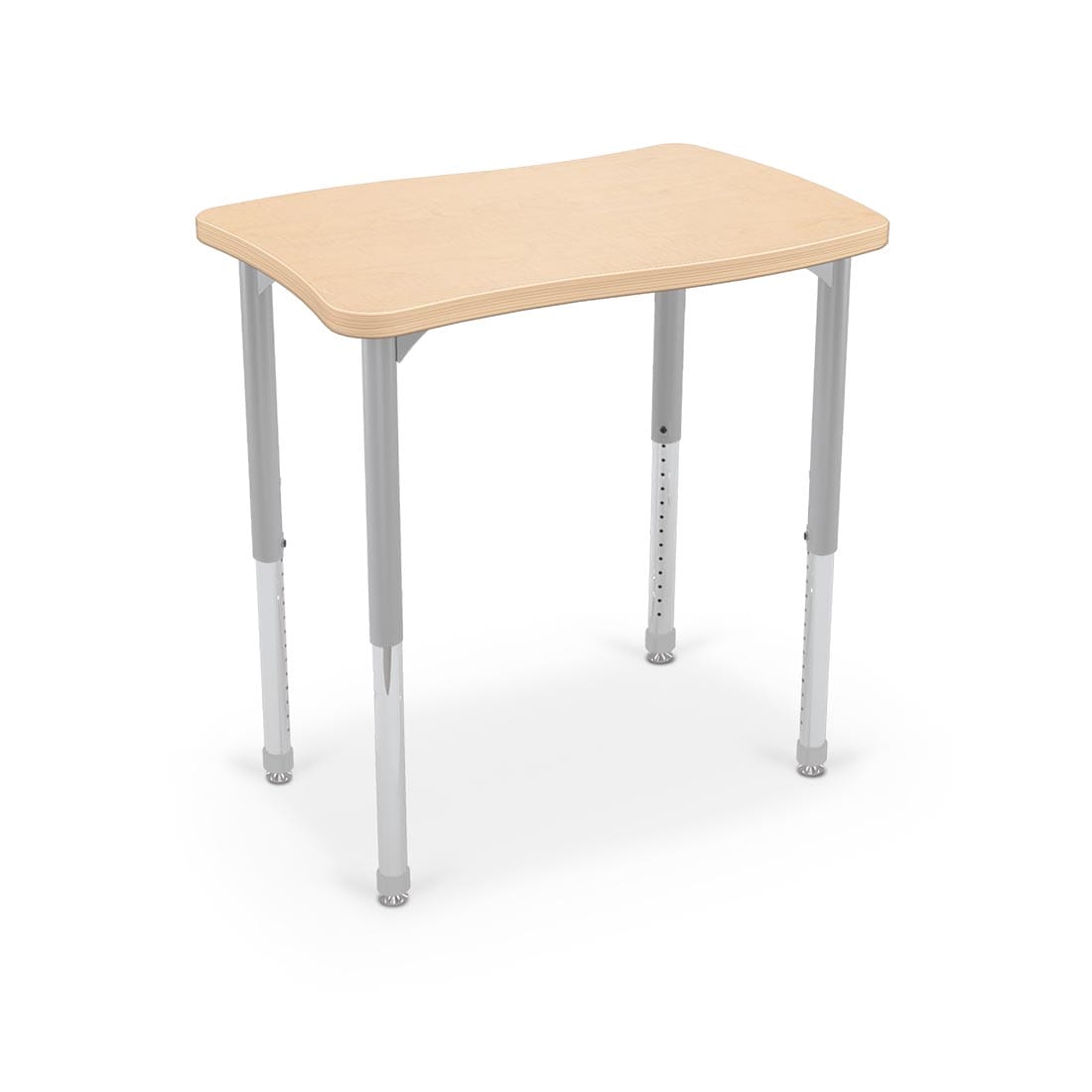 Fusion Maple MooreCo Hierarchy Creator Wavy Rectangle Desk
