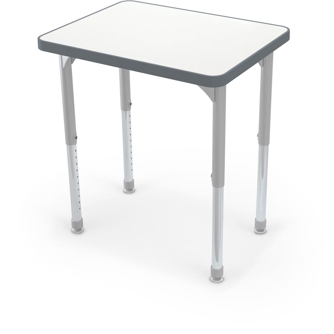 MooreCo 18-24" Tall Rectangle Desk With Porcelain Steel Top