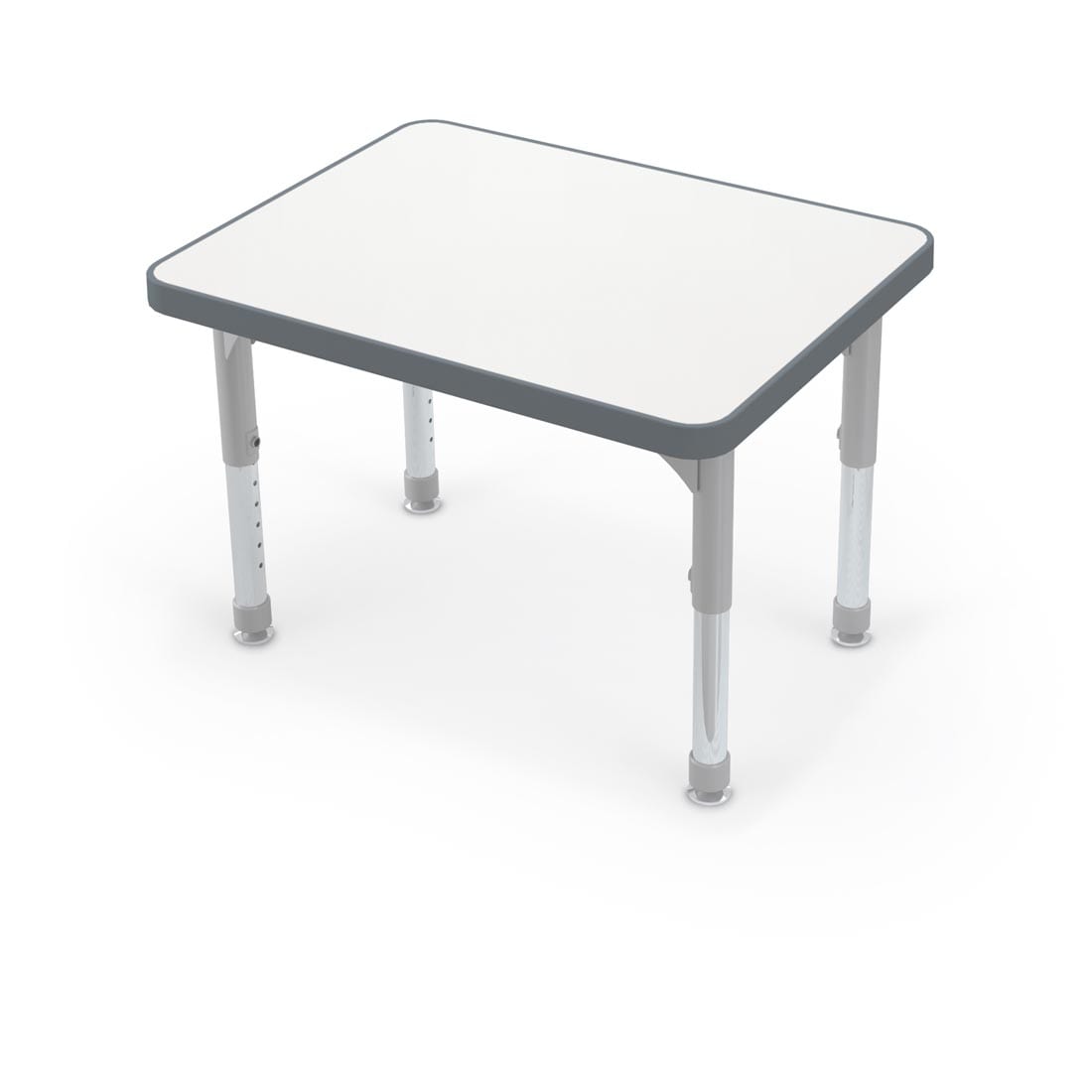 MooreCo 12-18" Tall Rectangle Desk With Porcelain Steel Top