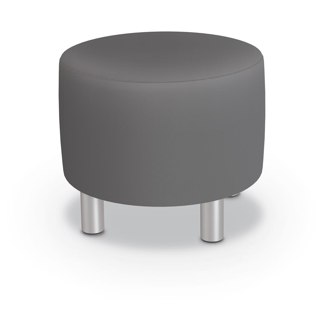 MooreCo Round Low Soft Seating Stool with Carbon fabric