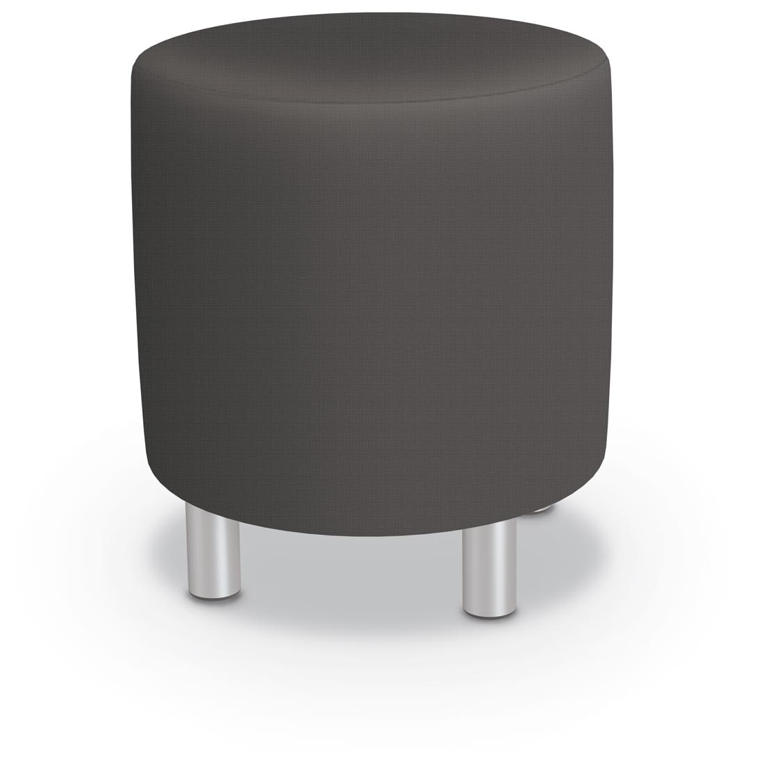 MooreCo Round Medium Soft Seating Stool with Jet fabric