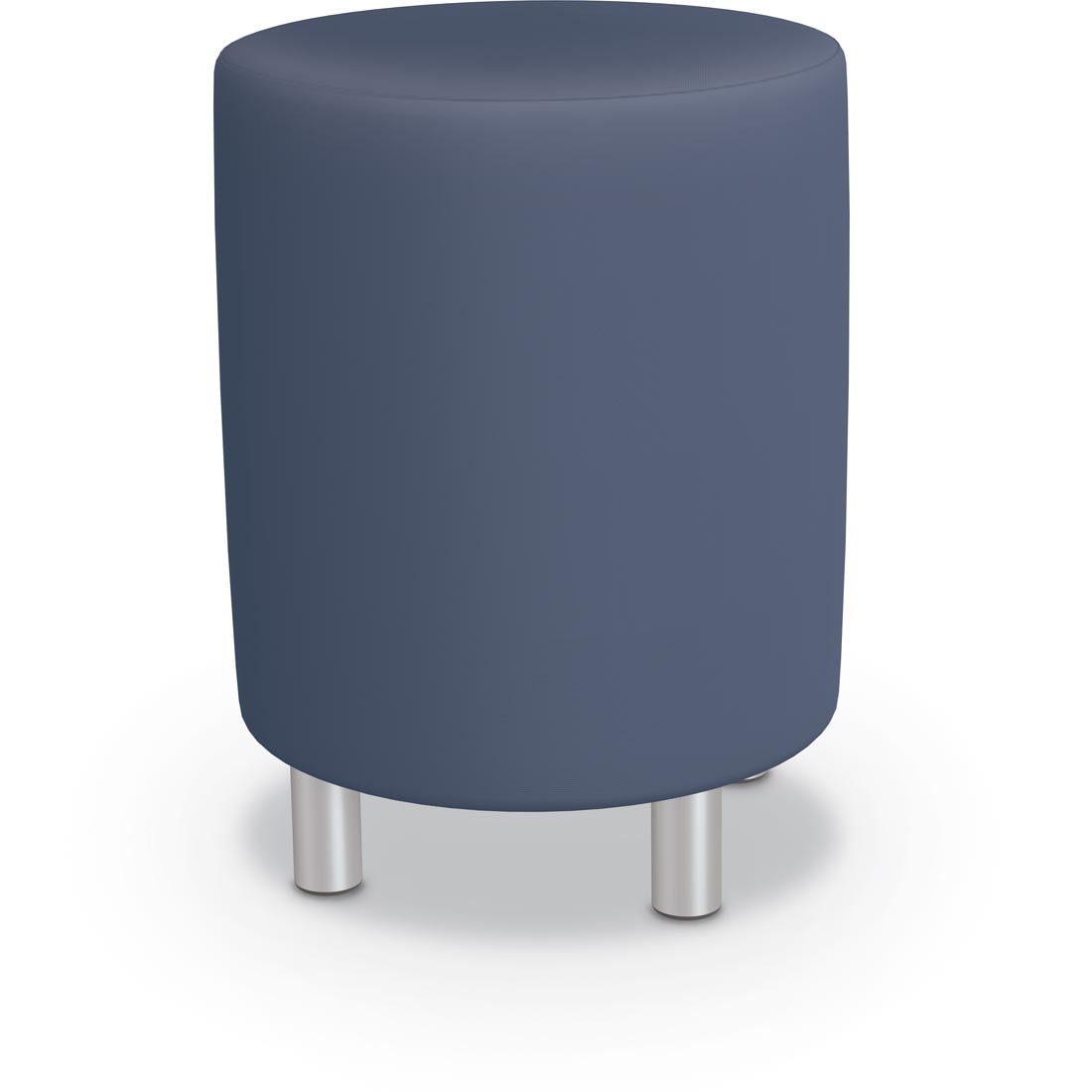 MooreCo Round High Soft Seating Stool with Sapphire fabric