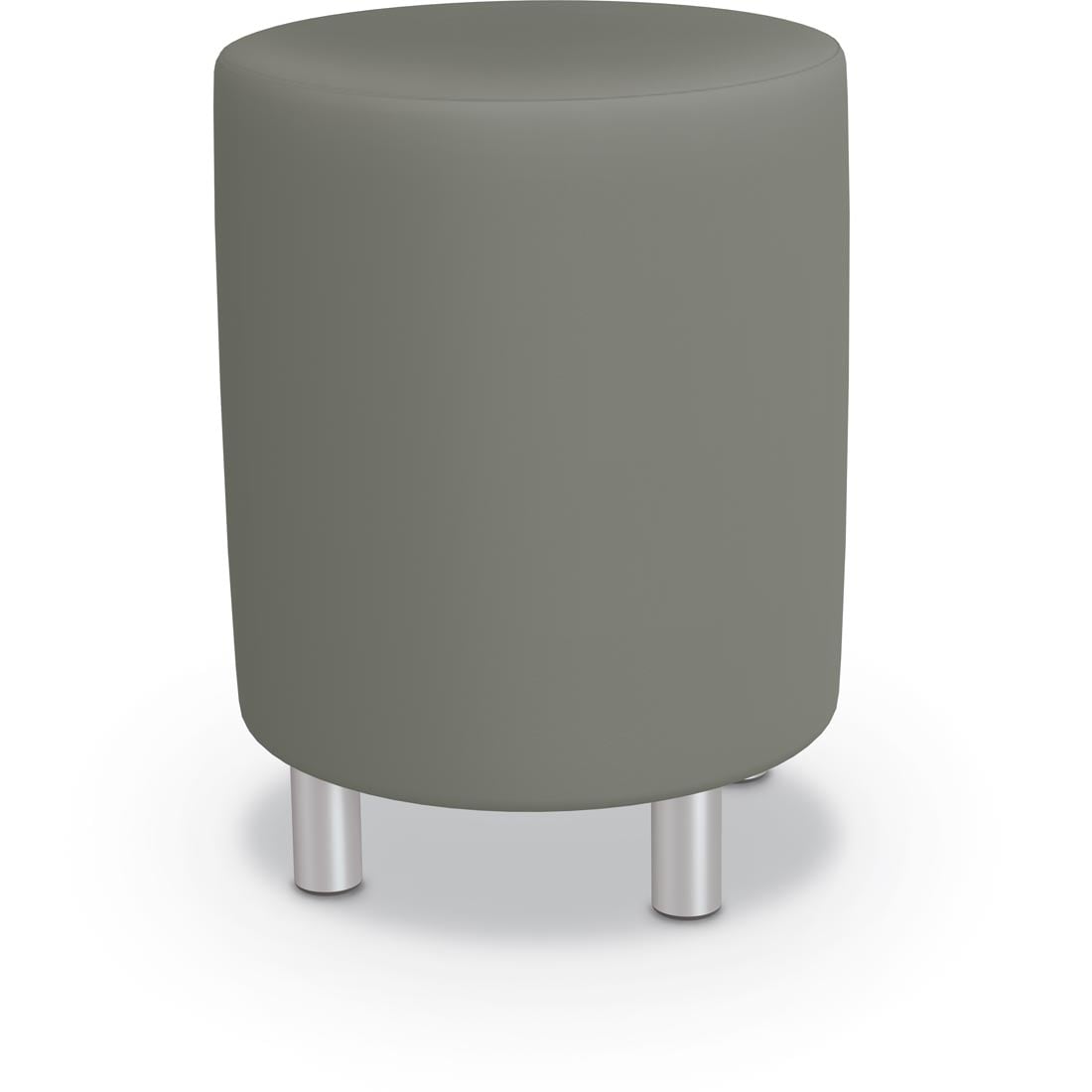 MooreCo Round High Soft Seating Stool with Sterling fabric