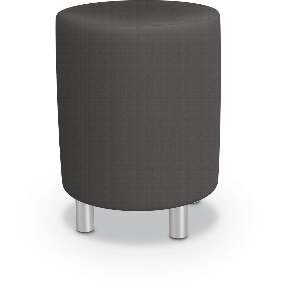 MooreCo Round High Soft Seating Stool with Jet fabric