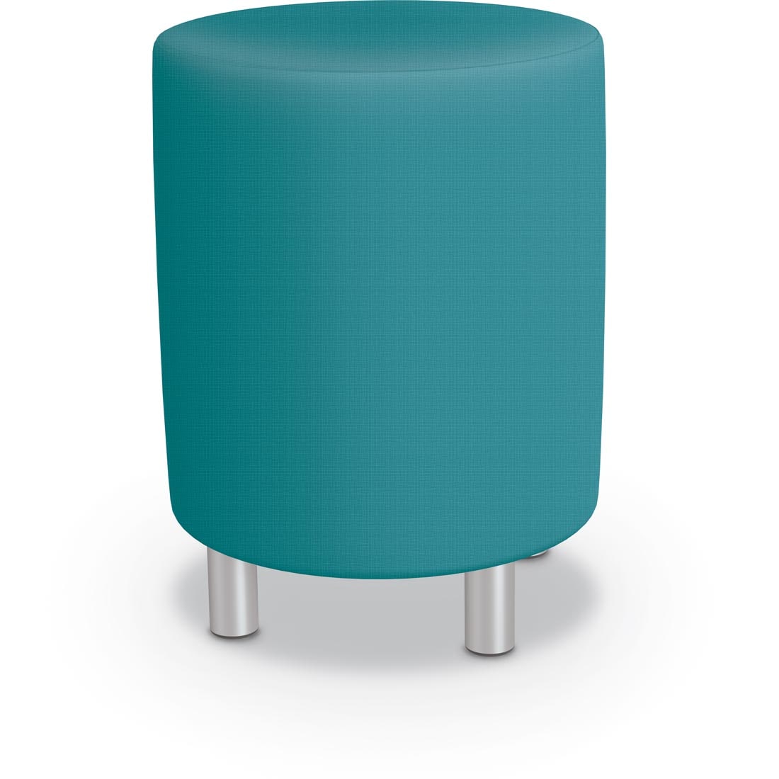 MooreCo Round High Soft Seating Stool with Ocean fabric