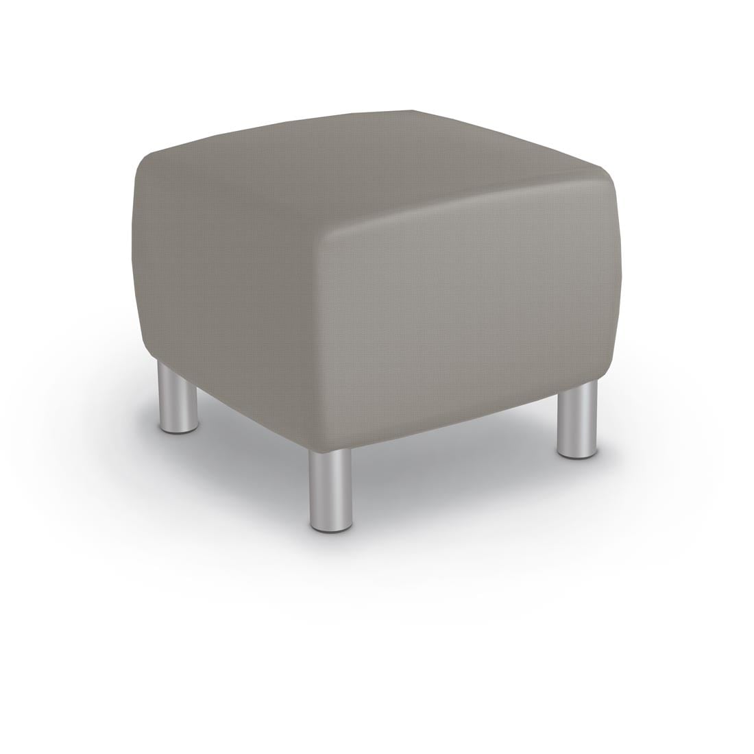 MooreCo Square Low Soft Seating Stool with Castle fabric