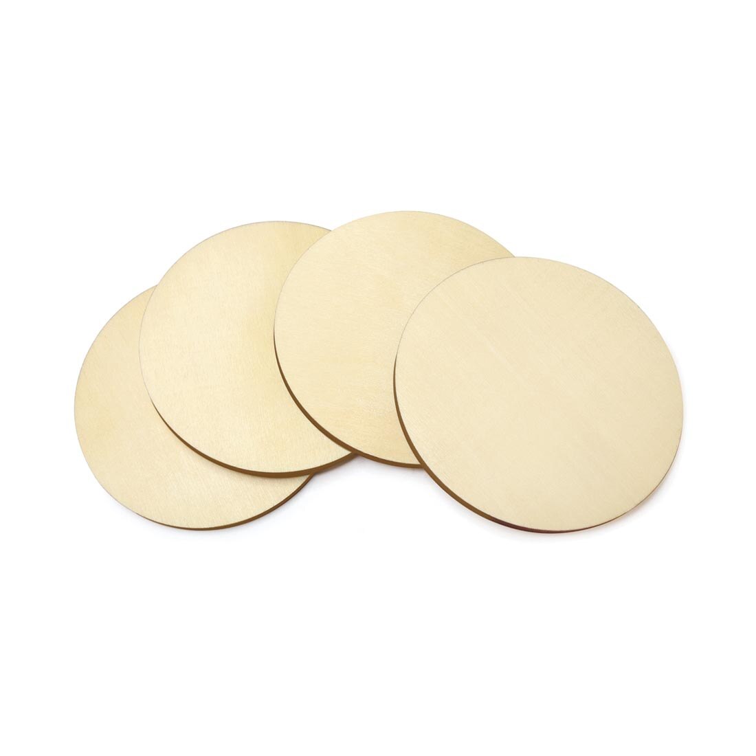 Four Round Wood Coasters by Craft Medley