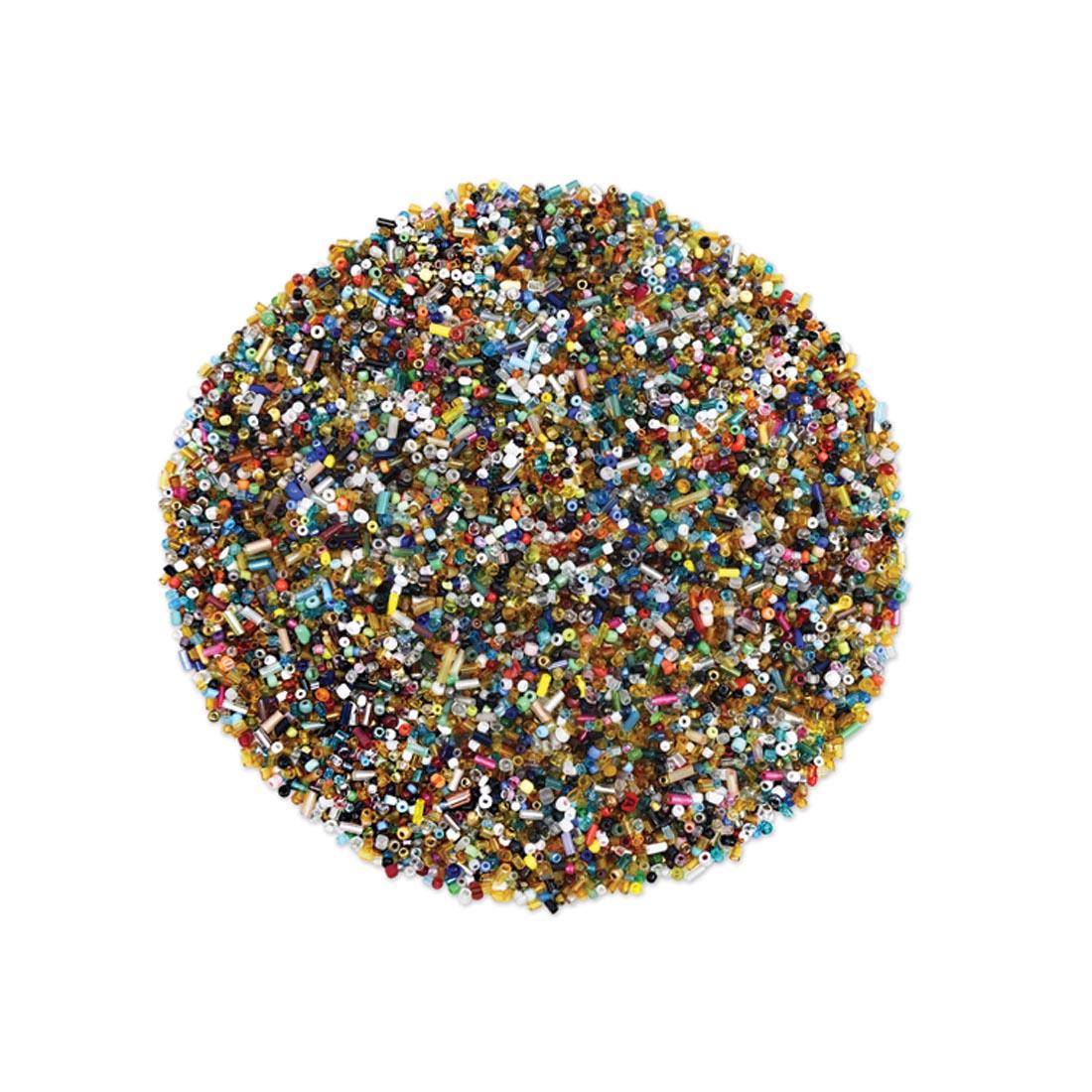 pile of beads from the Glass Beads Seed & Bugle Value Pack by Craft Medley