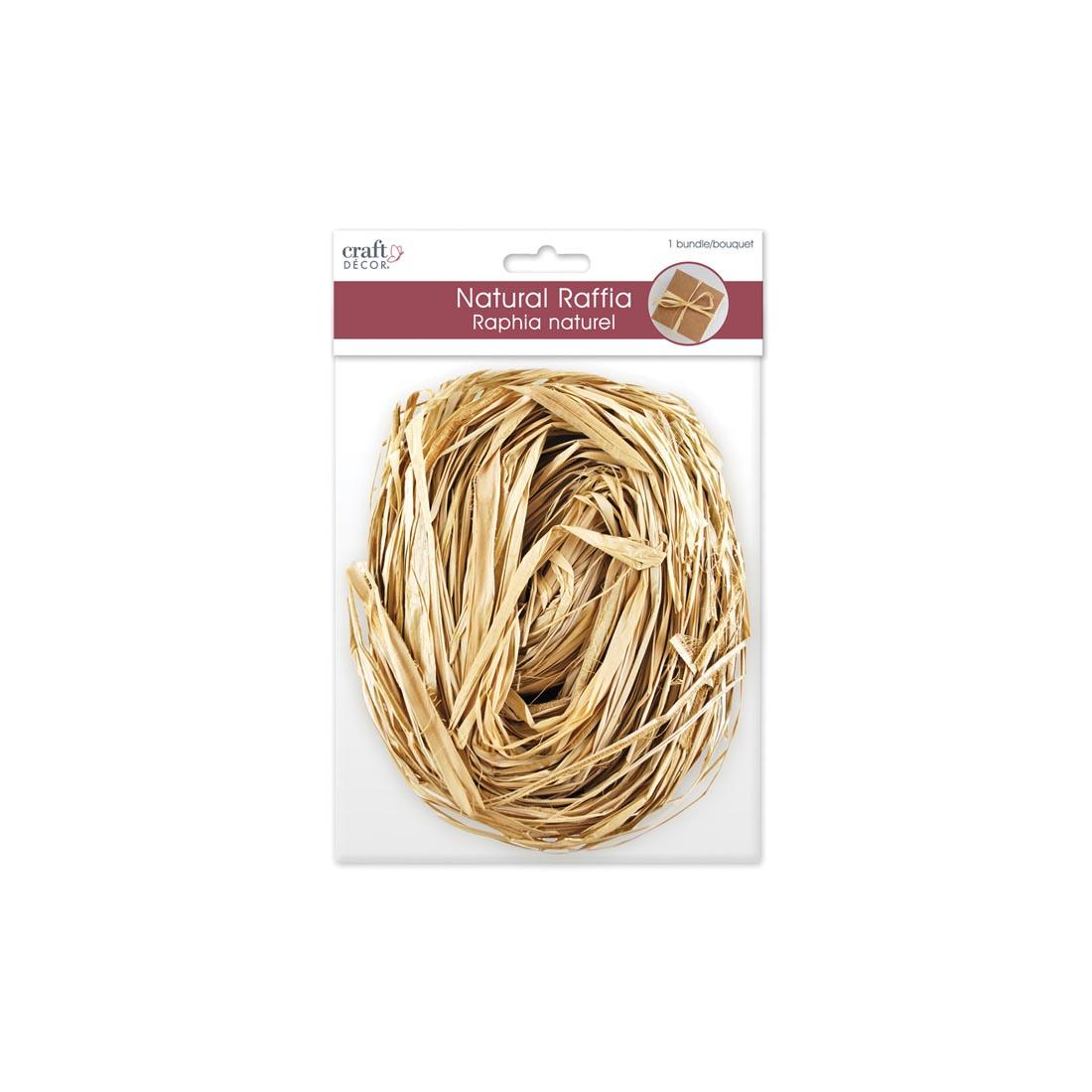 Package of Craft Decor Natual Raffia