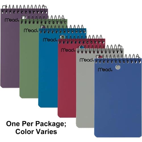 Six Mead Memo Books with the words One Per Package; Color Varies