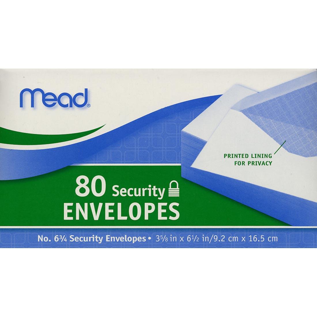 Mead Security Envelopes #6-3/4