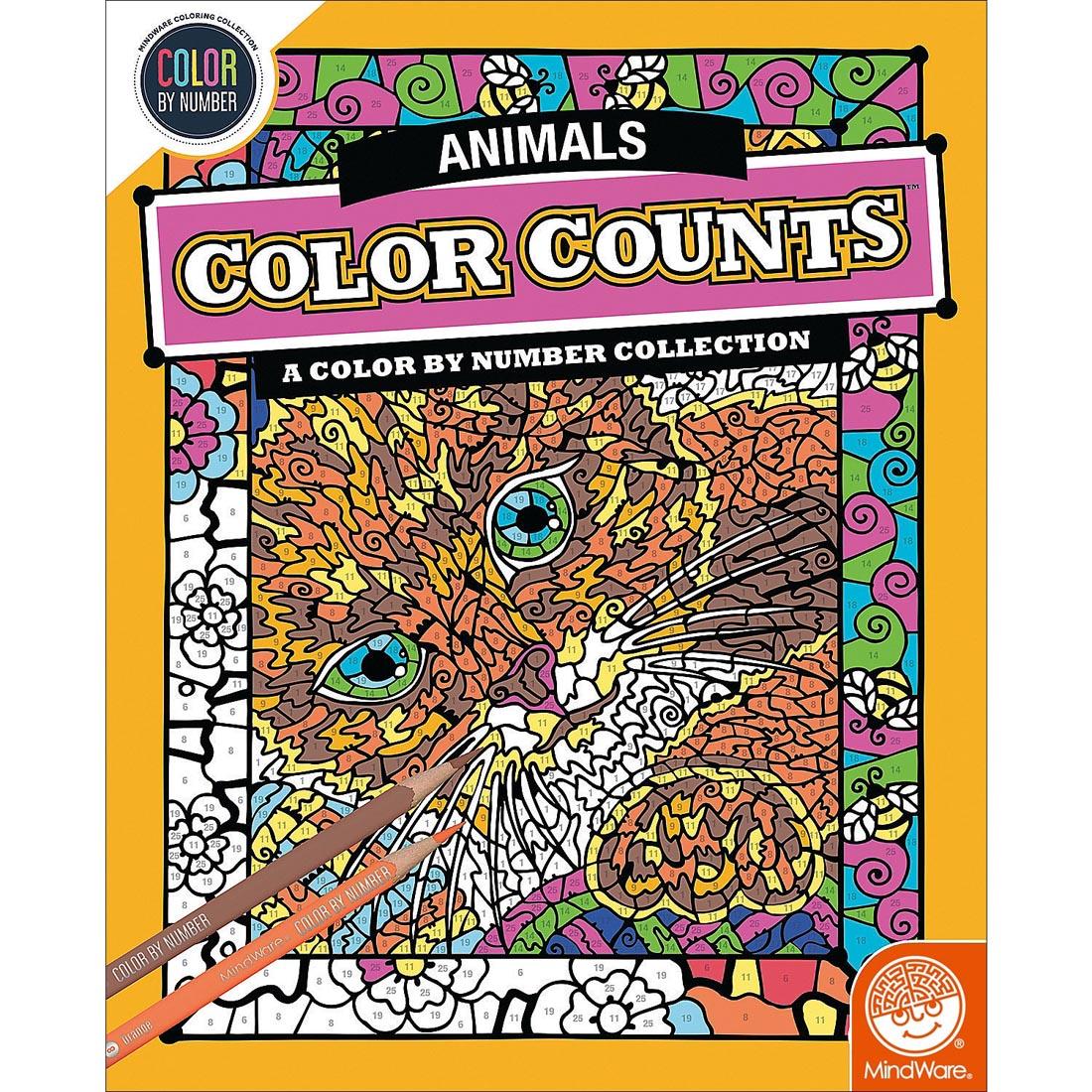 Mindware Color By Number Animals Color Counts