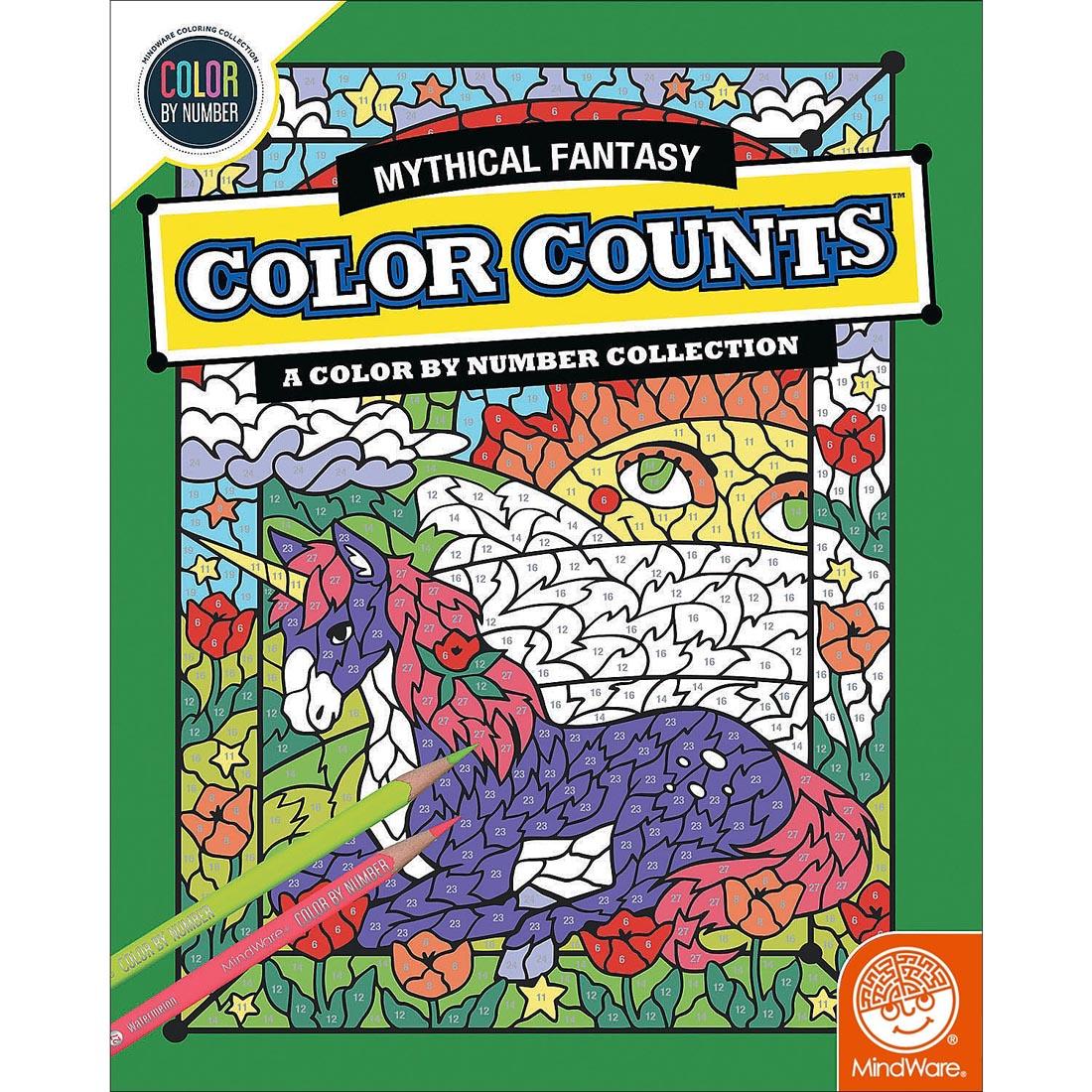 Mindware Color By Number Mythical Fantasy Color Counts