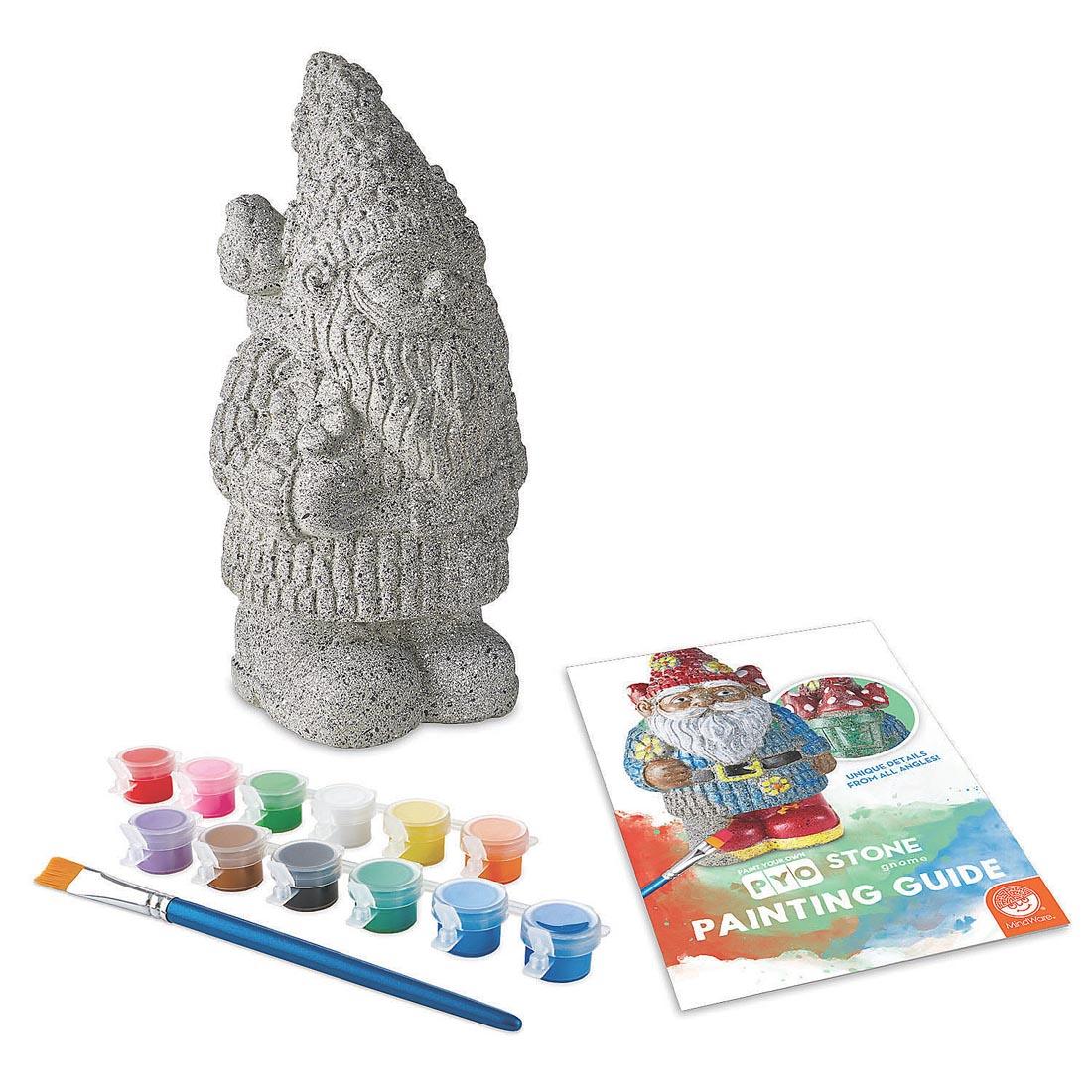 Components of the Paint Your Own Stone Gnome Kit