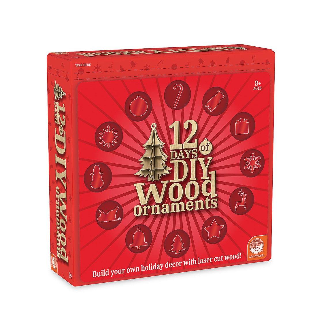box for 12 Days of DIY Wood Ornaments By Mindware