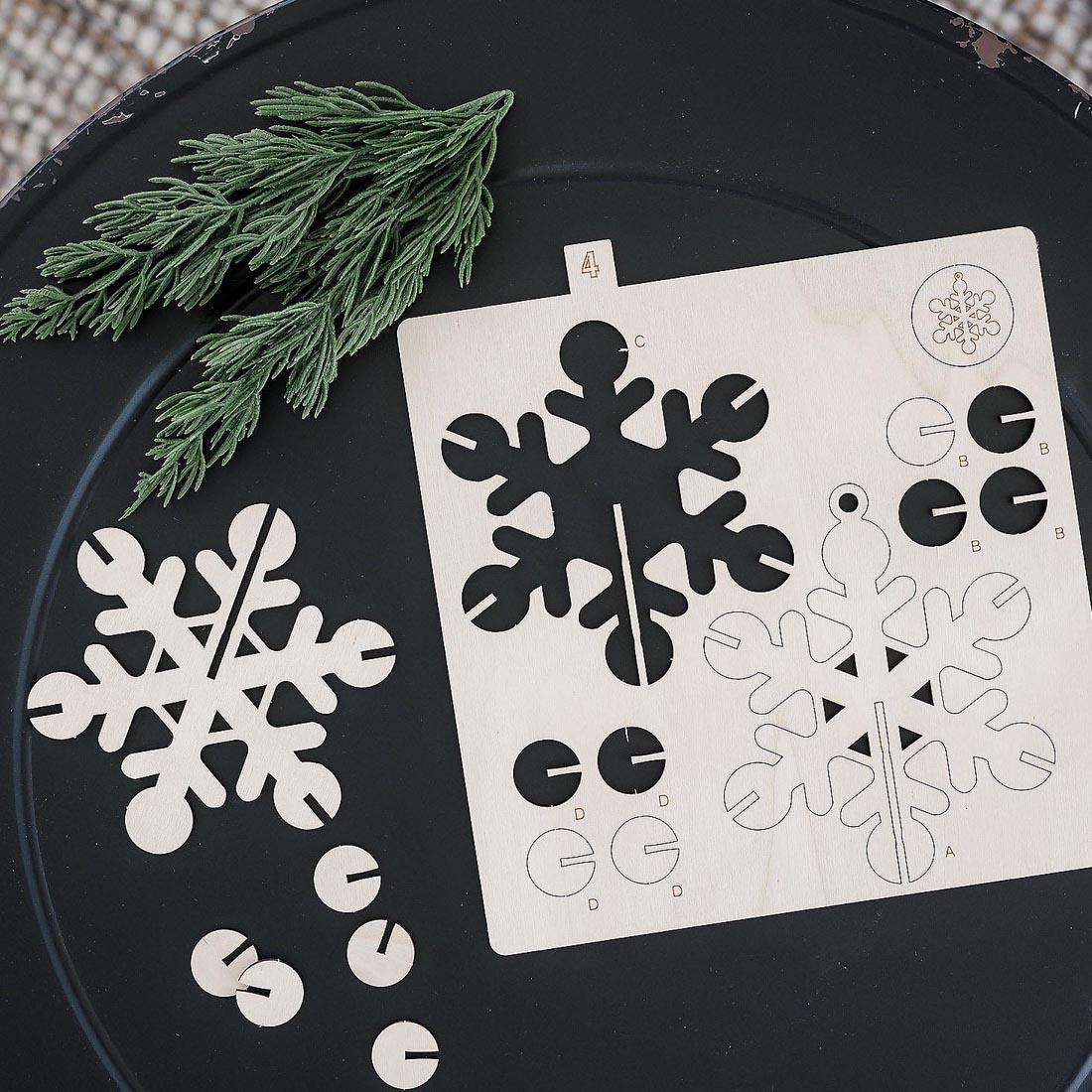 example of a project from 12 Days of DIY Wood Ornaments By Mindware