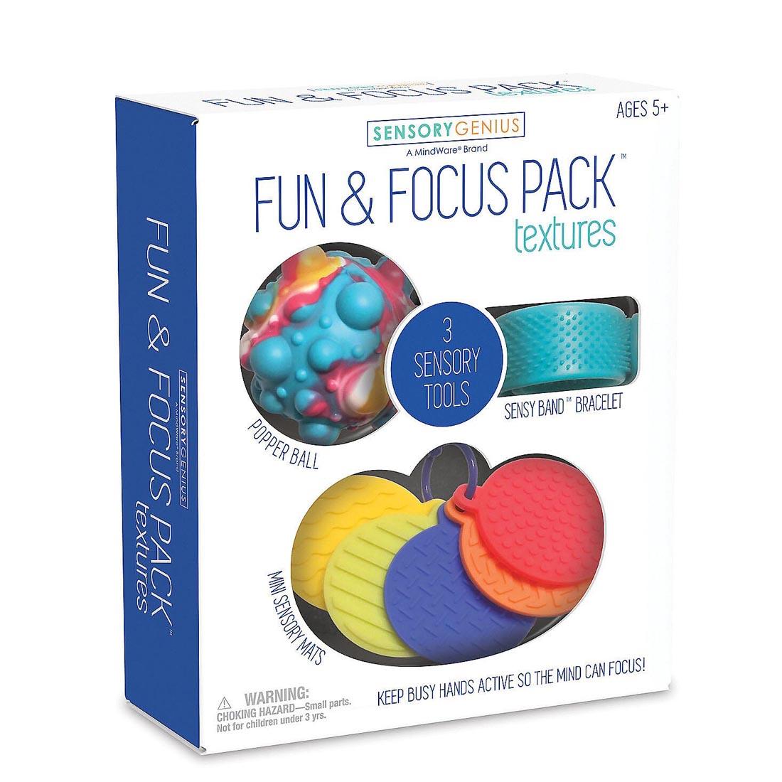 Sensory Genius Fun & Focus Pack Textures Fidget Toy Set By Mindware