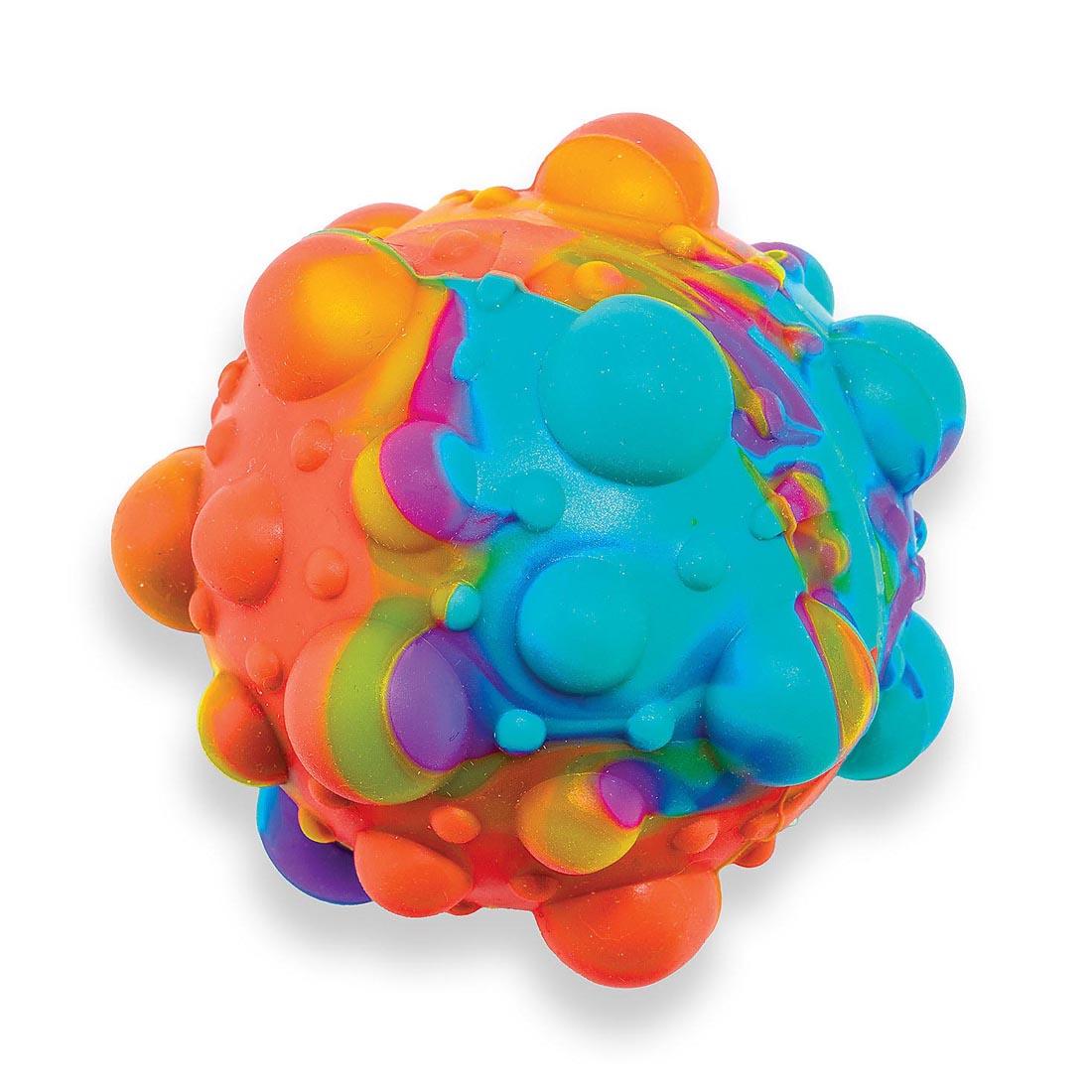 Popper ball from the Sensory Genius Fun & Focus Pack Textures Fidget Toy Set By Mindware