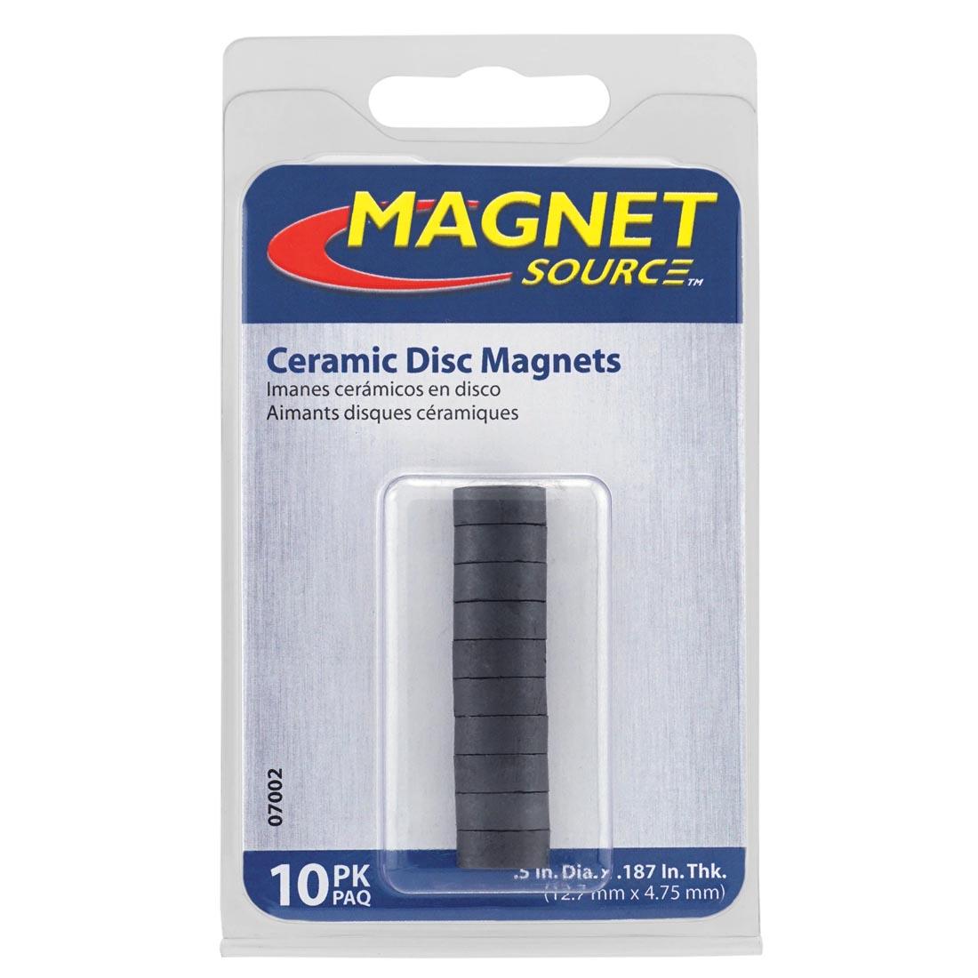 Magnet Source Ceramic Disc Magnets 10-Count Package